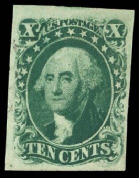 US Stamps Prices Scott Catalogue # 13: 10c 1855 Washington. Daniel Kelleher Auctions, May 2014, Sale 653, Lot 2067