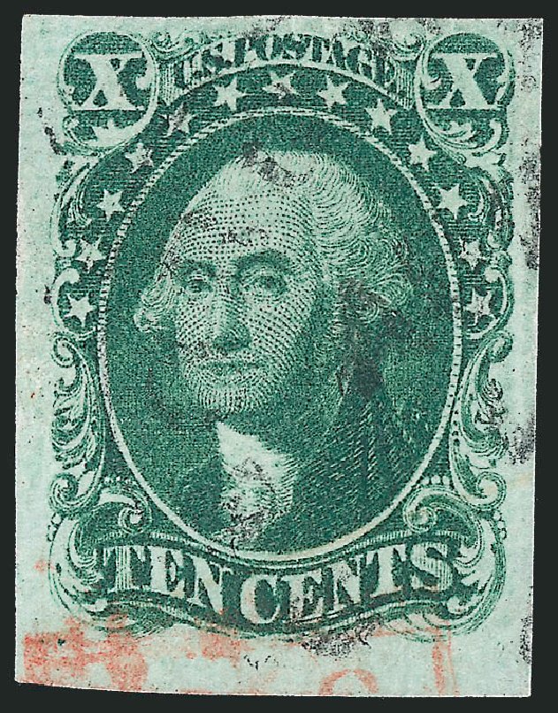 Prices of US Stamps Scott Cat. 13 - 1855 10c Washington. Robert Siegel Auction Galleries, Apr 2014, Sale 1068, Lot 27