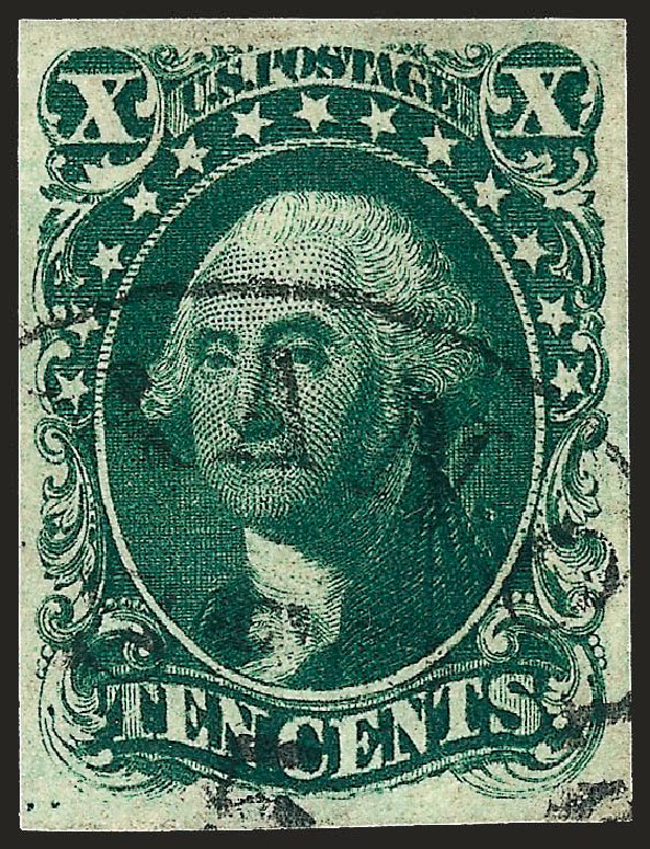 US Stamp Value Scott Cat. #13 - 10c 1855 Washington. Robert Siegel Auction Galleries, Jun 2009, Sale 975, Lot 1147