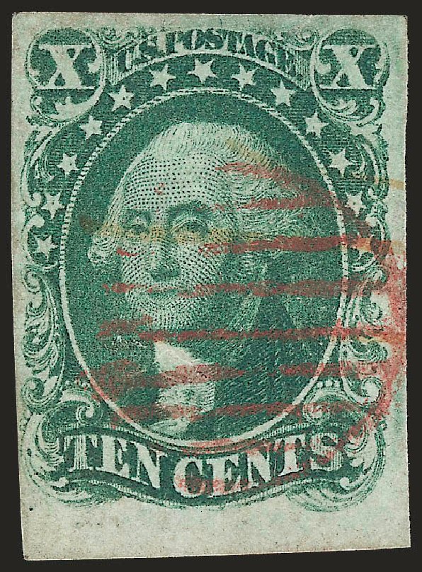 Cost of US Stamps Scott Catalogue #13: 1855 10c Washington. Robert Siegel Auction Galleries, Jun 2009, Sale 975, Lot 1148