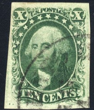 Price of US Stamp Scott Cat. #13 - 1855 10c Washington. Cherrystone Auctions, Mar 2008, Sale 200803, Lot 49