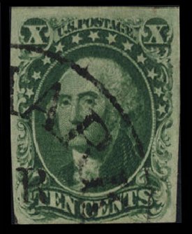 US Stamps Price Scott Catalog #13 - 1855 10c Washington. Cherrystone Auctions, Jun 2012, Sale 201206, Lot 19