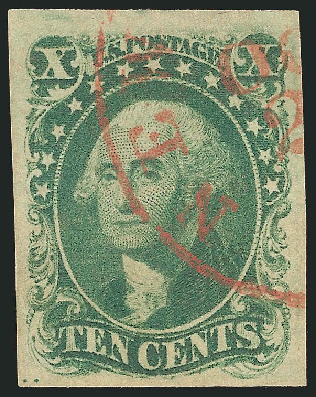 Value of US Stamp Scott Cat. # 13 - 1855 10c Washington. Robert Siegel Auction Galleries, Nov 2014, Sale 1084, Lot 3059