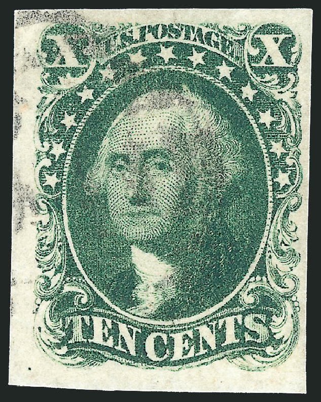 US Stamps Prices Scott Cat. 13: 1855 10c Washington. Robert Siegel Auction Galleries, Apr 2015, Sale 1096, Lot 29