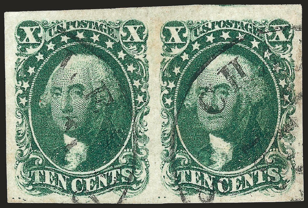 US Stamps Value Scott Catalogue 13 - 1855 10c Washington. Robert Siegel Auction Galleries, Oct 2008, Sale 963, Lot 219