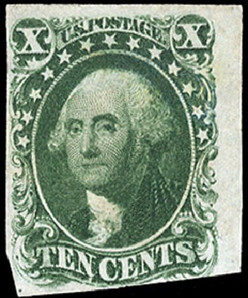 Costs of US Stamps Scott Catalogue # 13 - 10c 1855 Washington. Cherrystone Auctions, Jan 2009, Sale 200901, Lot 30