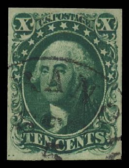 Costs of US Stamps Scott Cat. 13 - 10c 1855 Washington. Daniel Kelleher Auctions, Jan 2012, Sale 628, Lot 220