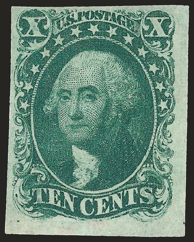 US Stamps Value Scott Cat. #13 - 1855 10c Washington. Robert Siegel Auction Galleries, Jan 2009, Sale 968, Lot 20