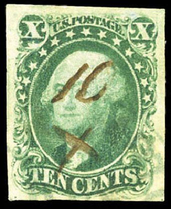 US Stamp Prices Scott #13 - 10c 1855 Washington. Matthew Bennett International, Mar 2011, Sale 337, Lot 2461