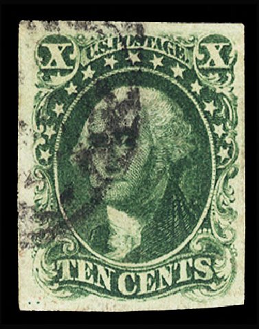 US Stamp Prices Scott #13: 10c 1855 Washington. Cherrystone Auctions, Jan 2015, Sale 201501, Lot 71