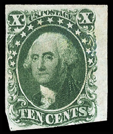 US Stamp Price Scott Cat. # 13 - 1855 10c Washington. Cherrystone Auctions, May 2013, Sale 201305, Lot 24