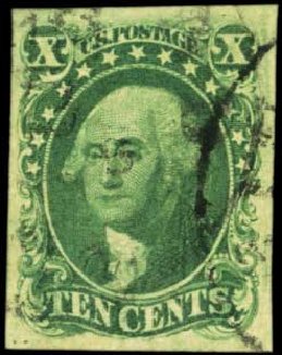 US Stamp Prices Scott Catalogue # 13: 10c 1855 Washington. Harmer-Schau Auction Galleries, Feb 2012, Sale 92, Lot 804