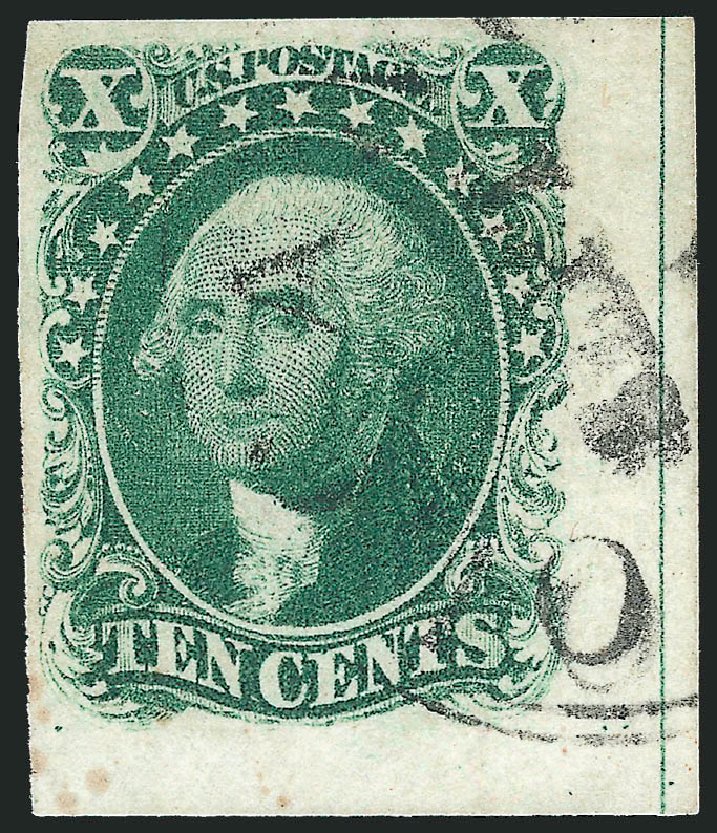 US Stamps Prices Scott Catalog 13: 1855 10c Washington. Robert Siegel Auction Galleries, Dec 2011, Sale 1017, Lot 104