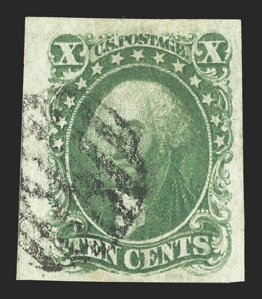 US Stamp Price Scott Catalog 13 - 1855 10c Washington. Spink Shreves Galleries, Jul 2012, Sale 140, Lot 64