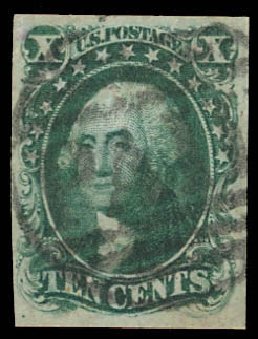 Costs of US Stamps Scott #13: 10c 1855 Washington. Daniel Kelleher Auctions, Oct 2012, Sale 632, Lot 945