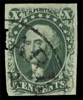 Prices of US Stamp Scott # 13 - 1855 10c Washington. Cherrystone Auctions, Mar 2010, Sale 201003, Lot 32