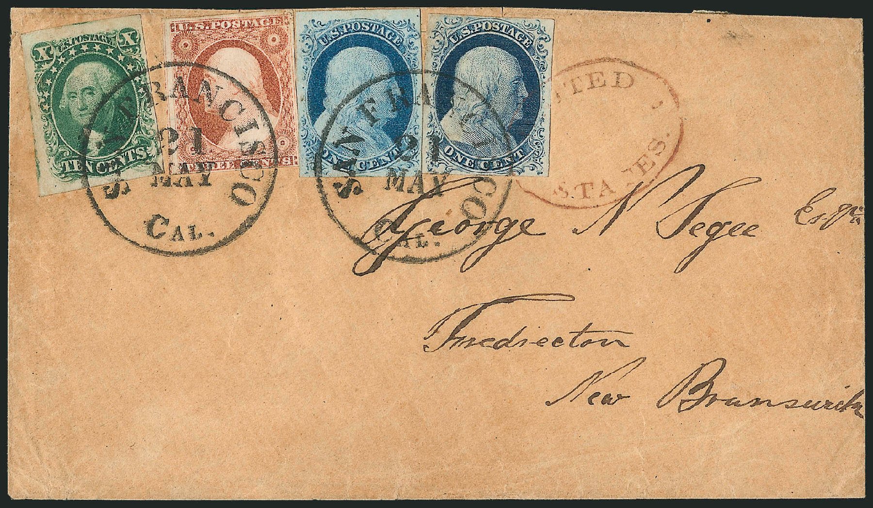 US Stamp Prices Scott Catalog #13: 10c 1855 Washington. Robert Siegel Auction Galleries, Dec 2010, Sale 998, Lot 292