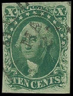 Prices of US Stamp Scott #13: 1855 10c Washington. H.R. Harmer, Oct 2014, Sale 3006, Lot 1033