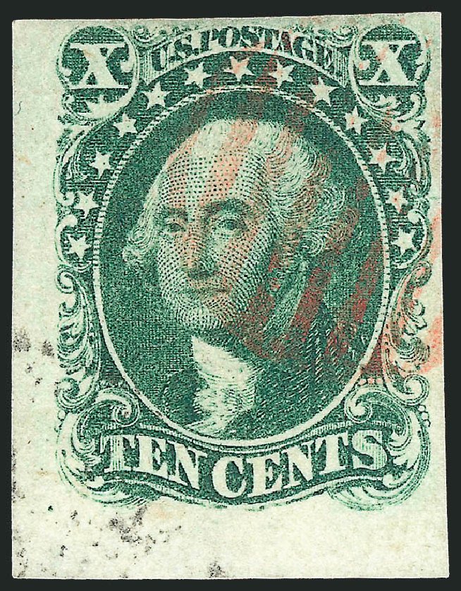Value of US Stamps Scott Catalog # 13: 10c 1855 Washington. Robert Siegel Auction Galleries, Jun 2012, Sale 1024, Lot 43