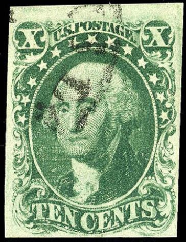 US Stamp Values Scott Catalog # 13: 10c 1855 Washington. Matthew Bennett International, Apr 2008, Sale 326, Lot 36
