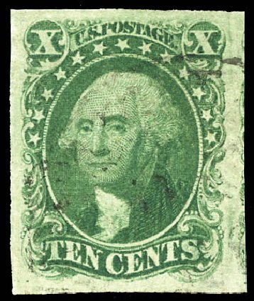 Prices of US Stamps Scott Catalog 13: 1855 10c Washington. Matthew Bennett International, Sep 2011, Sale 338, Lot 1686