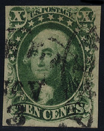 US Stamps Price Scott Catalogue 13 - 1855 10c Washington. Cherrystone Auctions, May 2008, Sale 200805, Lot 46