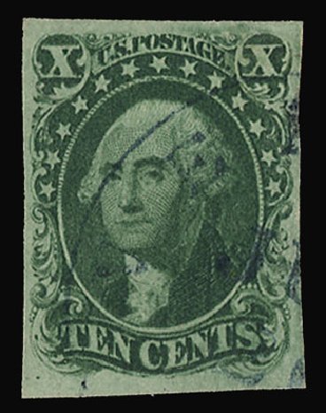 US Stamp Price Scott Catalog # 13 - 10c 1855 Washington. Cherrystone Auctions, Oct 2012, Sale 201210, Lot 16