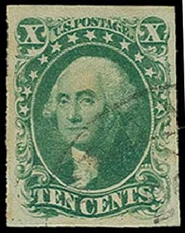 US Stamp Values Scott Catalogue #13 - 1855 10c Washington. H.R. Harmer, Jun 2015, Sale 3007, Lot 3106
