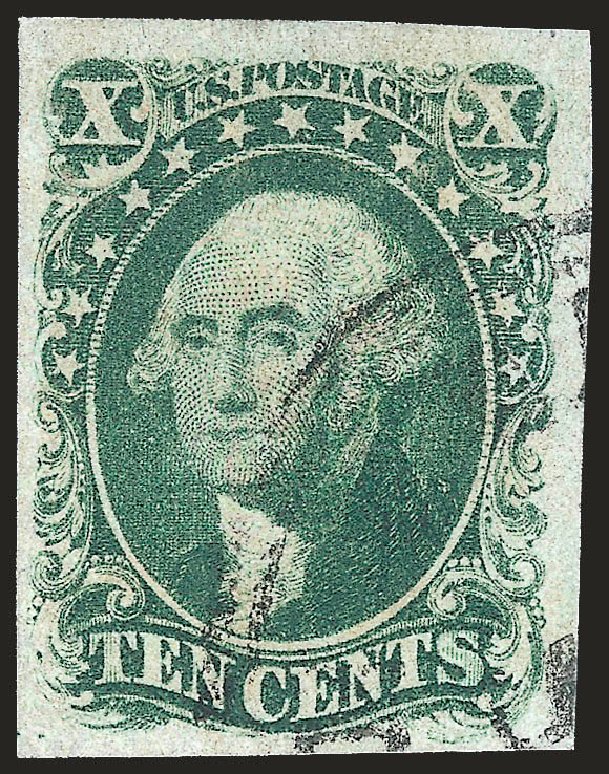 US Stamp Price Scott Cat. #13 - 1855 10c Washington. Robert Siegel Auction Galleries, Jun 2009, Sale 975, Lot 1146