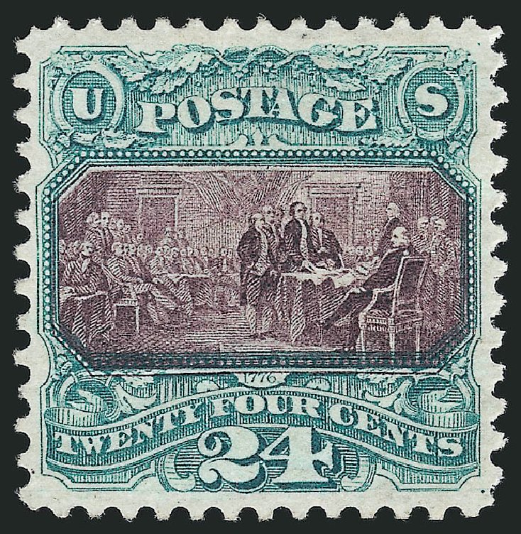 US Stamps Price Scott Catalogue 130 - 24c 1875 Pictorial Re-issue Declaration. Robert Siegel Auction Galleries, Sep 2009, Sale 976, Lot 1507