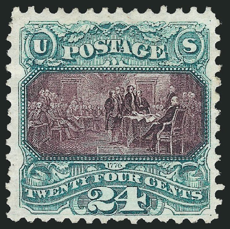 Prices of US Stamps Scott Catalog 130: 1875 24c Pictorial Re-issue Declaration. Robert Siegel Auction Galleries, Nov 2013, Sale 1061, Lot 3568