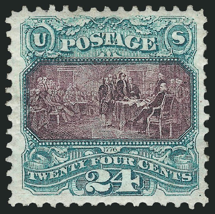 Price of US Stamp Scott Catalogue 130: 24c 1875 Pictorial Re-issue Declaration. Robert Siegel Auction Galleries, Feb 2010, Sale 983, Lot 90