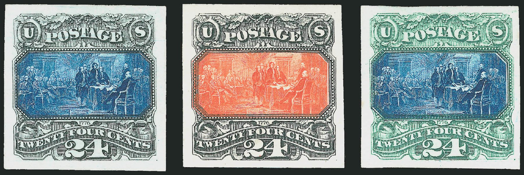 US Stamp Price Scott Catalogue 130: 24c 1875 Pictorial Re-issue Declaration. Robert Siegel Auction Galleries, Oct 2010, Sale 997, Lot 5024