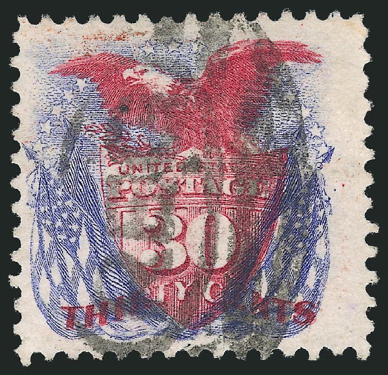 Price of US Stamp Scott Cat. 131 - 30c 1875 Pictorial Re-issue Shield Eagle Flags. Robert Siegel Auction Galleries, Oct 2010, Sale 997, Lot 5528