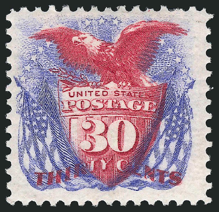 Price of US Stamp Scott # 131: 30c 1875 Pictorial Re-issue Shield Eagle Flags. Robert Siegel Auction Galleries, Mar 2012, Sale 1021, Lot 339