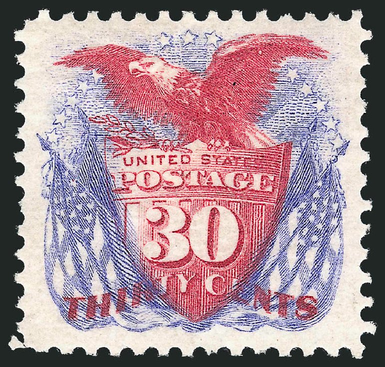 Values of US Stamps Scott Catalogue # 131: 1875 30c Pictorial Re-issue Shield Eagle Flags. Robert Siegel Auction Galleries, Sep 2009, Sale 976, Lot 1510