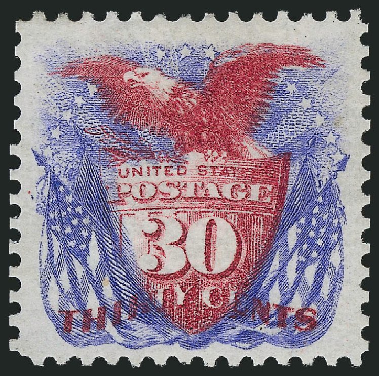 Cost of US Stamp Scott Catalog # 131: 30c 1875 Pictorial Re-issue Shield Eagle Flags. Robert Siegel Auction Galleries, Oct 2012, Sale 1033, Lot 4071