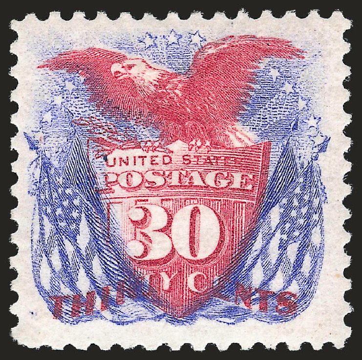 Price of US Stamp Scott # 131 - 1875 30c Pictorial Re-issue Shield Eagle Flags. Robert Siegel Auction Galleries, Dec 2009, Sale 982, Lot 5395