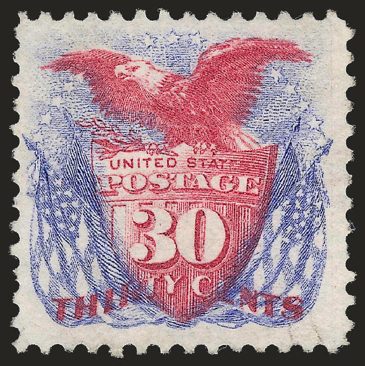 Value of US Stamp Scott Cat. # 131 - 1875 30c Pictorial Re-issue Shield Eagle Flags. Robert Siegel Auction Galleries, Sep 2009, Sale 976, Lot 1512