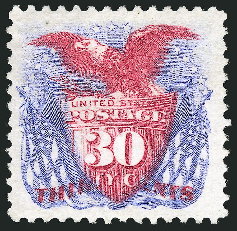 Prices of US Stamps Scott # 131 - 30c 1875 Pictorial Re-issue Shield Eagle Flags. Robert Siegel Auction Galleries, Jun 2012, Sale 1026, Lot 1283