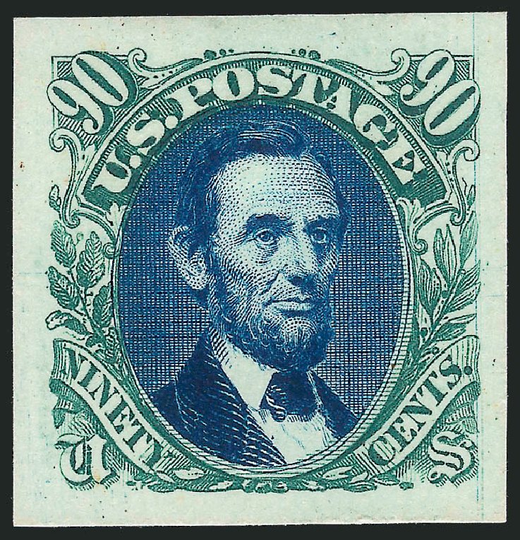 US Stamps Value Scott Catalog #132: 1875 90c Pictorial Re-issue Lincoln. Robert Siegel Auction Galleries, Jun 2012, Sale 1026, Lot 1068