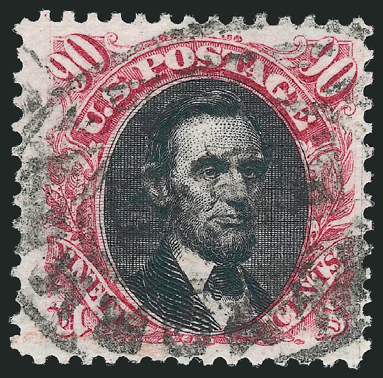 Cost of US Stamps Scott Catalog 132 - 1875 90c Pictorial Re-issue Lincoln. Robert Siegel Auction Galleries, Oct 2011, Sale 1013, Lot 261