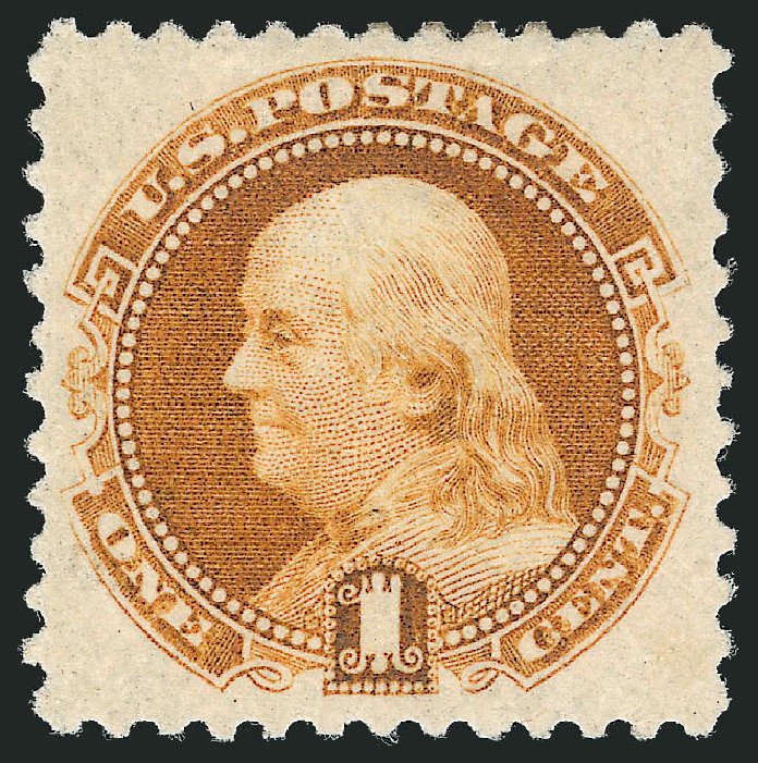 Values of US Stamp Scott Catalogue # 133: 1880 1c Pictorial Re-issue Franklin. Robert Siegel Auction Galleries, Oct 2011, Sale 1014, Lot 1358