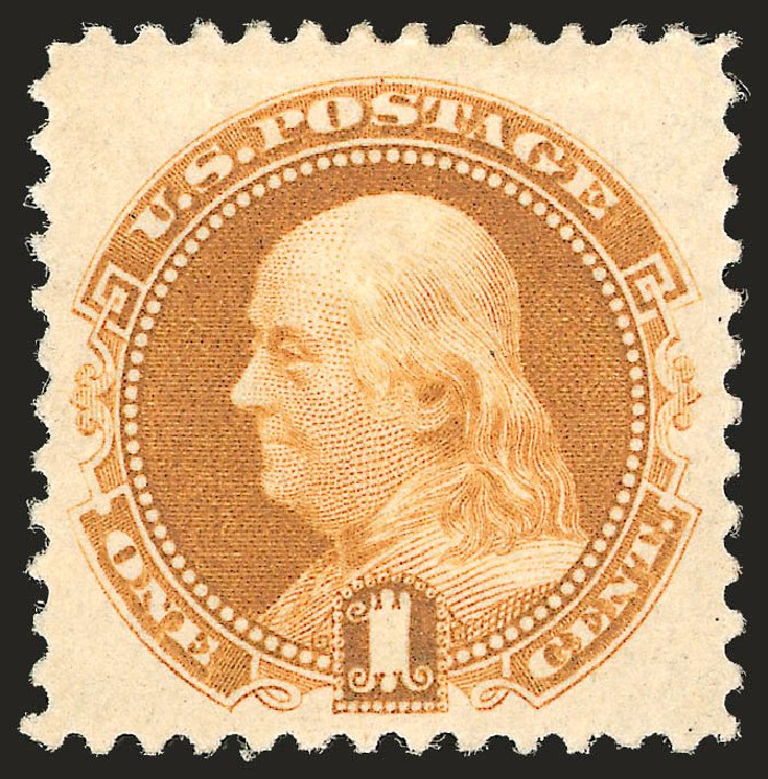 Cost of US Stamps Scott Catalog #133 - 1880 1c Pictorial Re-issue Franklin. Robert Siegel Auction Galleries, Sep 2009, Sale 976, Lot 1518