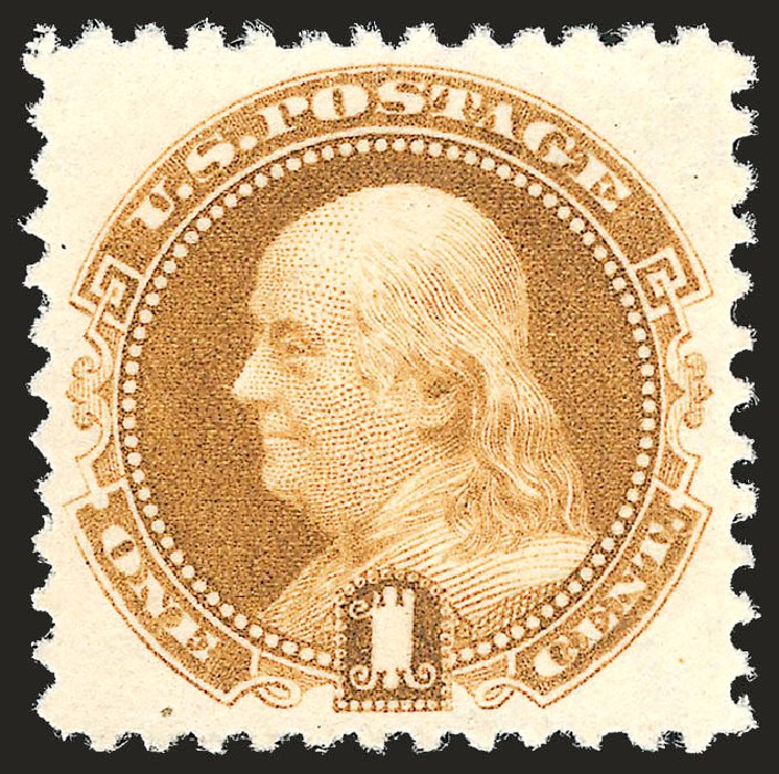 Value of US Stamp Scott 133: 1880 1c Pictorial Re-issue Franklin. Robert Siegel Auction Galleries, Sep 2009, Sale 976, Lot 1519