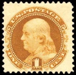 Value of US Stamps Scott 133: 1880 1c Pictorial Re-issue Franklin. Harmer-Schau Auction Galleries, Oct 2010, Sale 87, Lot 160