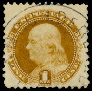 Costs of US Stamps Scott # 133: 1c 1880 Pictorial Re-issue Franklin. Daniel Kelleher Auctions, May 2014, Sale 652, Lot 264
