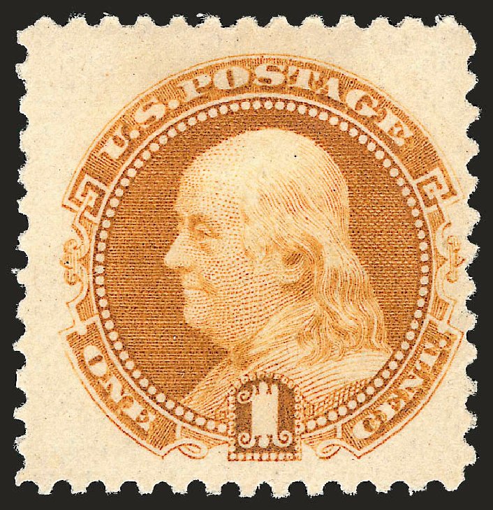 Value of US Stamp Scott Catalogue # 133: 1880 1c Pictorial Re-issue Franklin. Robert Siegel Auction Galleries, Sep 2008, Sale 962, Lot 2424