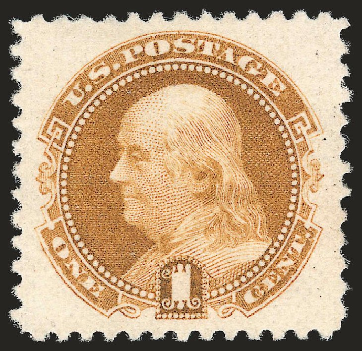 Value of US Stamp Scott #133: 1c 1880 Pictorial Re-issue Franklin. Robert Siegel Auction Galleries, Jun 2009, Sale 975, Lot 1384