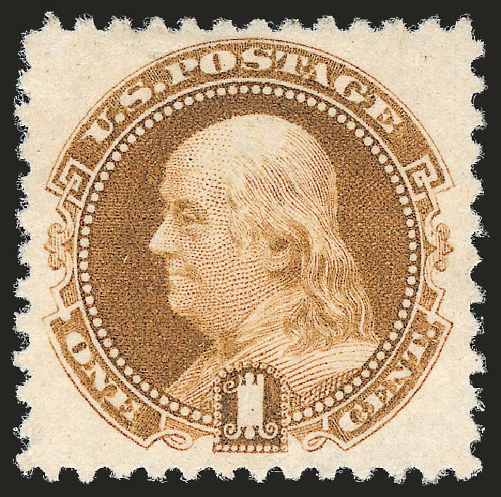 US Stamps Prices Scott # 133: 1880 1c Pictorial Re-issue Franklin. Robert Siegel Auction Galleries, Apr 2010, Sale 984, Lot 454